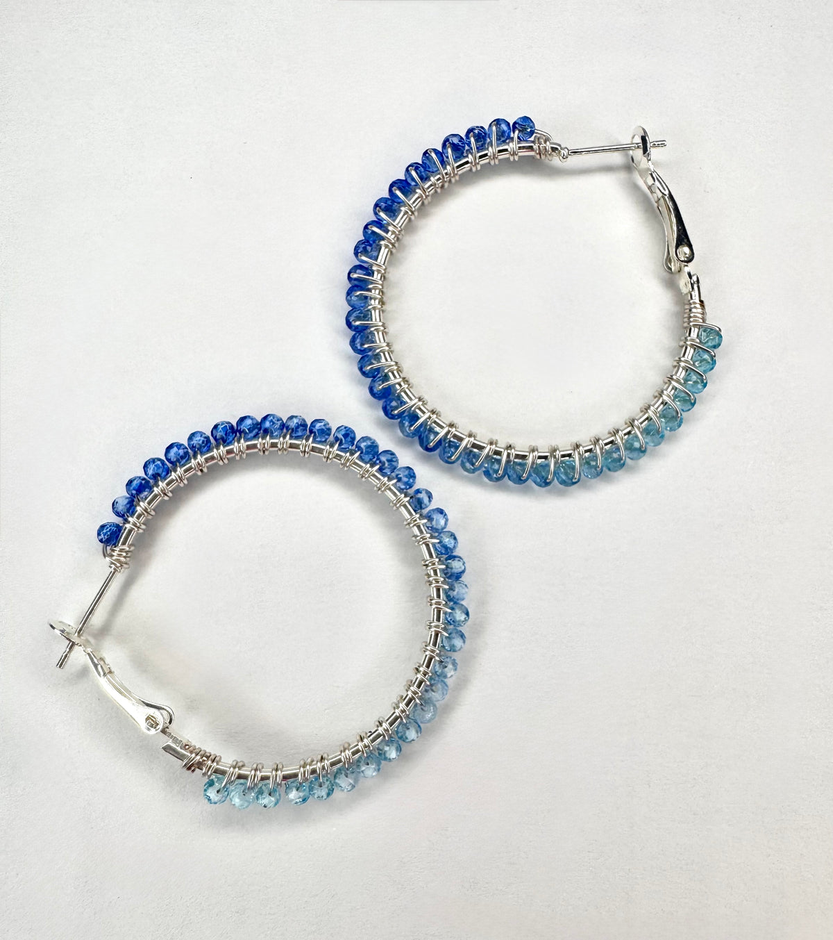 Blue Ombré Hoops
