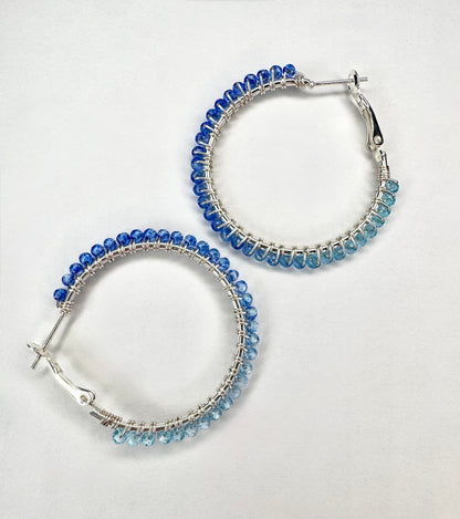 Blue Ombré Hoops