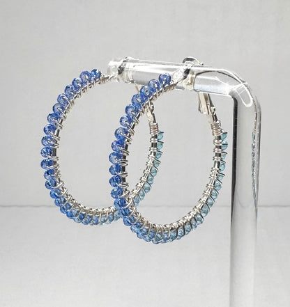 Blue Ombré Hoops