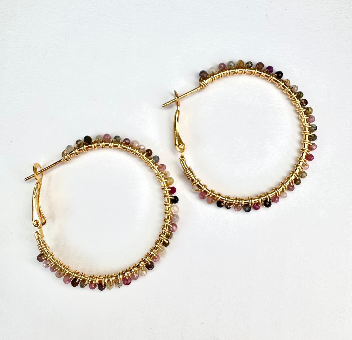 Multi Gemstone Hoops