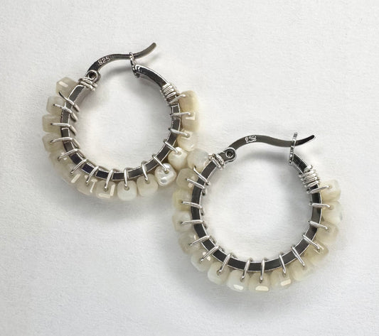 Mother of Pearl Hoops
