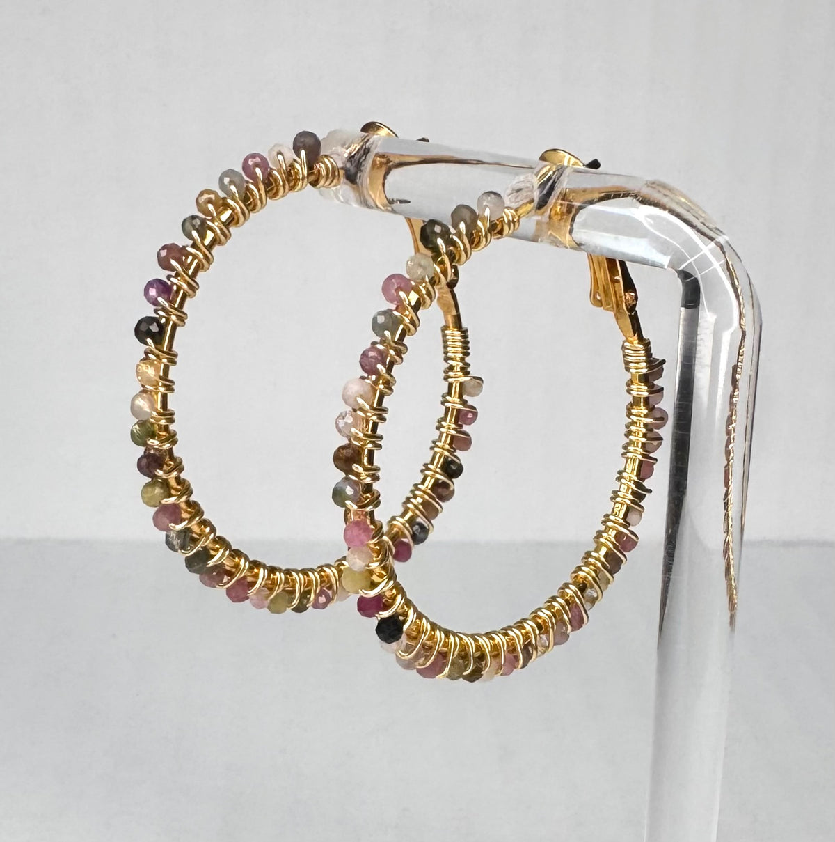 Multi Gemstone Hoops