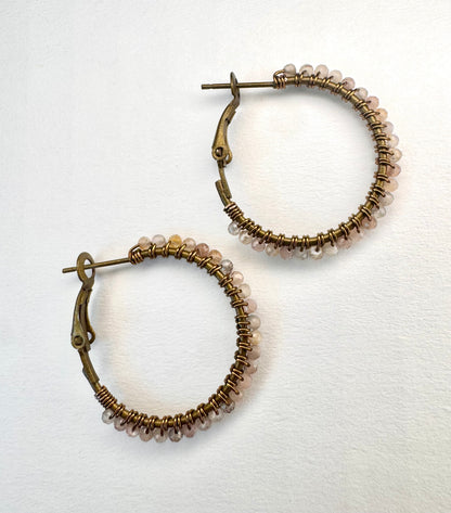 Multi Moonstone Hoops