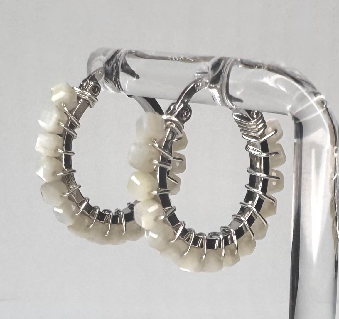 Mother of Pearl Hoops