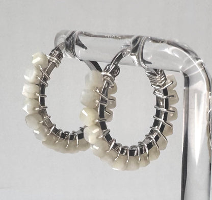 Mother of Pearl Hoops