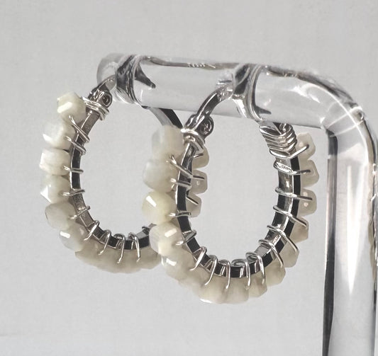 Mother of Pearl Hoops